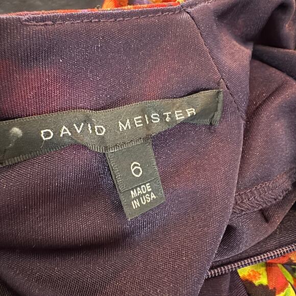 David Meister Faux Wrap Art Print Dress Long Sleeve Event Dinner Date - 6 - Picture 8 of 8